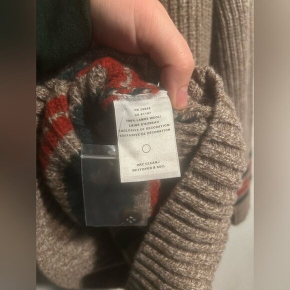 Men’s Pendleton 100% lambs wool half button up sweater - Picture 9 of 9